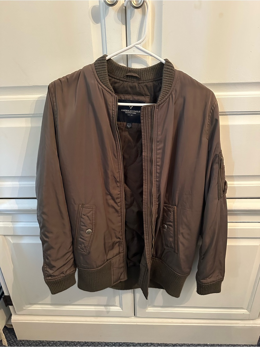 American Eagle Outfitters Green Oversized Bomber Jacket